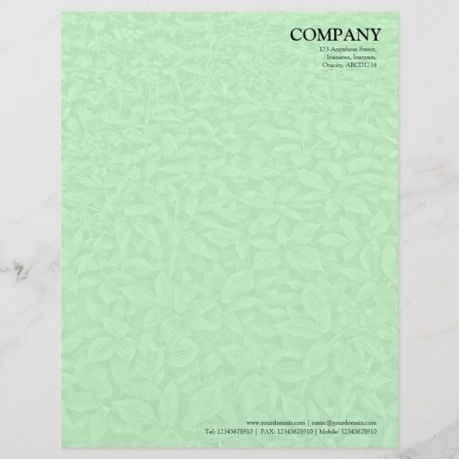 Leafy UnderGrowth Texture - Green Briefkopf (Vorderseite)