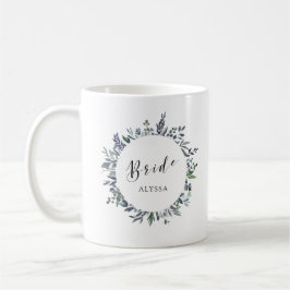 Leafy Watercolor | Braut Kaffeetasse