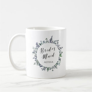 Leafy Watercolor   Bridesmaid Kaffeetasse