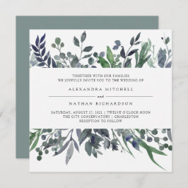 Leafy Watercolor | Hochzeit Einladung