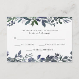 Leafy Watercolor | HochzeitsrSVP RSVP Karte