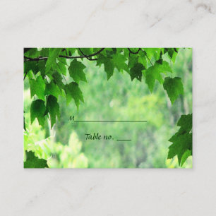 Leafy Wedding Escort Card Platzkarte