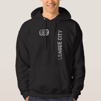 League City Texas 832 Area Code Vintag Retro Hoodie