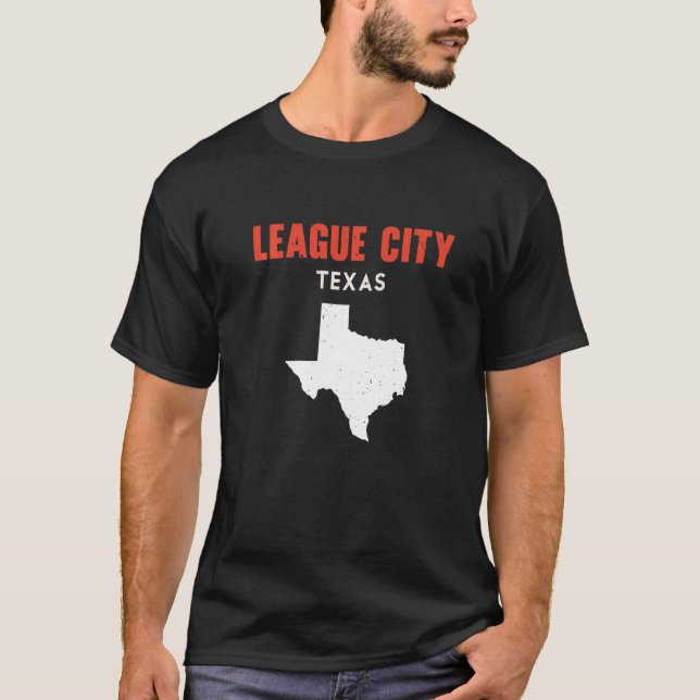 League City Texas USA Staat America Travel Texan T-Shirt (Vorderseite)