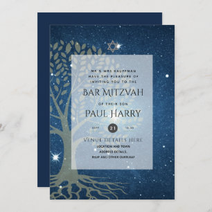 Leah G Elegant Chic Bar Mitzvah Jüdische Torah Chi Einladung