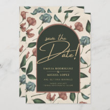 Leah G Emerald Green Terracotta Fall Save the Date