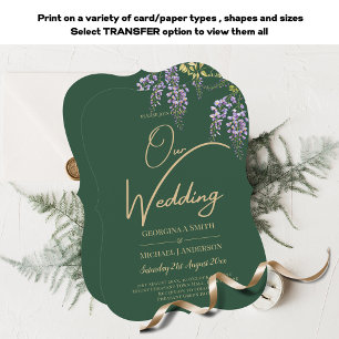 Leah G Green Lila WISTERIA Wedding INVITE Einladung