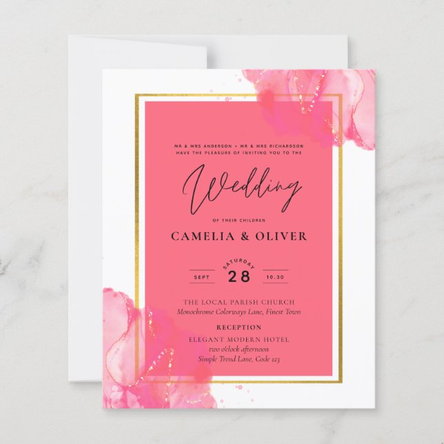 Leah G Lachs PINK GOLD WEDDING Alkohol Tinte (Vorderseite)