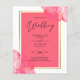 Leah G Lachs PINK GOLD WEDDING Alkohol Tinte Flyer