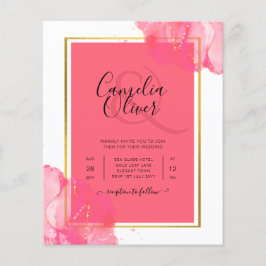 Leah G Lachs PINK GOLD WEDDING Alkohol Tinte Flyer