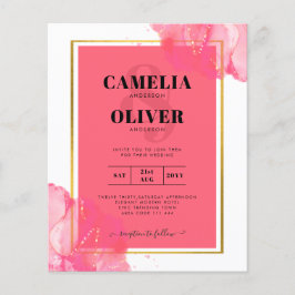 Leah G Lachs PINK GOLD WEDDING Alkohol Tinte Flyer