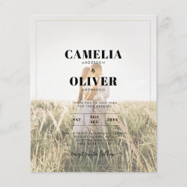 Leah G Rustic WISTERIA Lace Floral Wedding INVITE