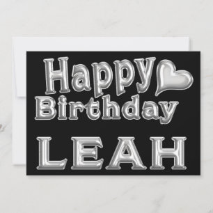 Leah Happy Birthday Karte Grußkarte mit Herz