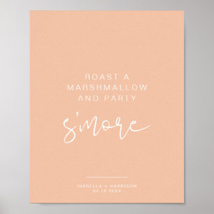 LEAH Lebendes Pastel Orange Spring S'mores Bar Sig Poster