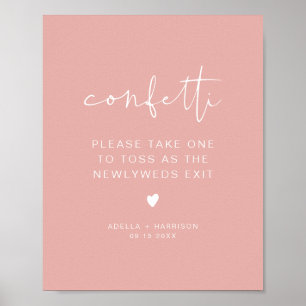 LEAH Lebendes Pastel Pink Spring Confetti Toss Zei Poster