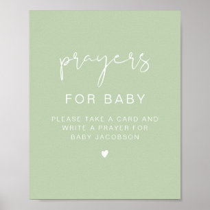 LEAH Lebendige Pastell-Baby-Party Gebete für Baby  Poster