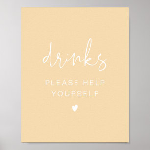LEAH Lebhafte Frühlingspastel Gelbe Getränke Bar Poster