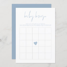 LEAH Lebhaftes Pastel Blue Baby Shower Bingo Game Einladung