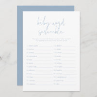 LEAH Lebhaftes Pastel Blue Baby Word Scramble Game