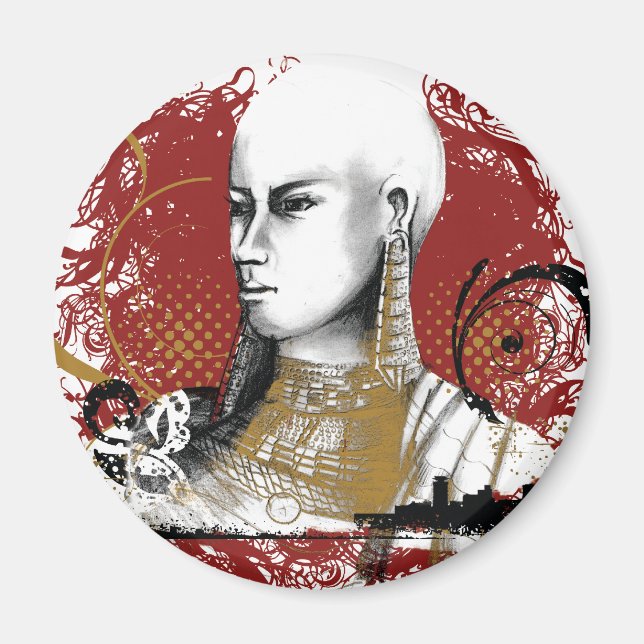 Leah Maasai Woman Magnet (Vorne)