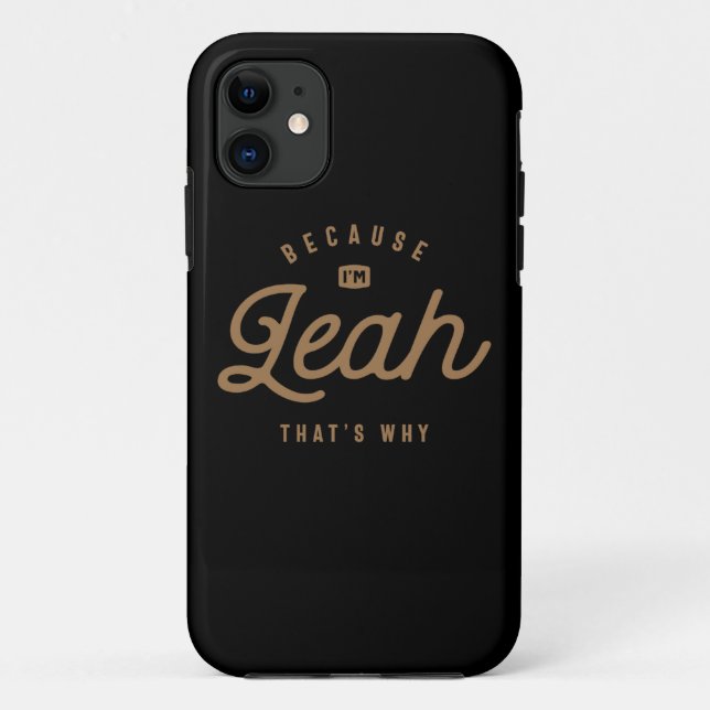Leah Name Personalisiert Birthday Name Leah Case-Mate iPhone Hülle (Rückseite)