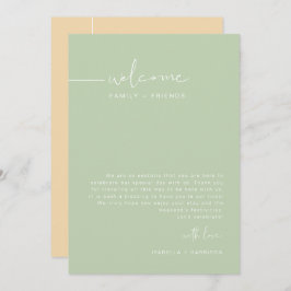 LEAH Pastel Wedding Weekend Willkommensplan Einladung
