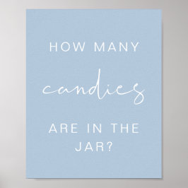 LEAH Pastel Wie viele Candies Baby Duschspielautom Poster