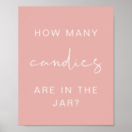 LEAH Pastel Wie viele Candies Baby Showspiele Poster