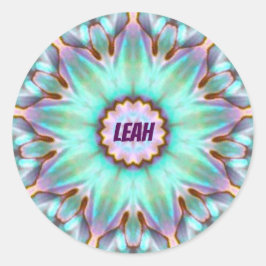 LEAH ~ Personalisierte Paua Muschel Aufkleber ~