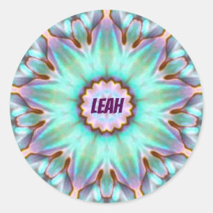 LEAH ~ Personalisierte Paua Muschel Aufkleber ~