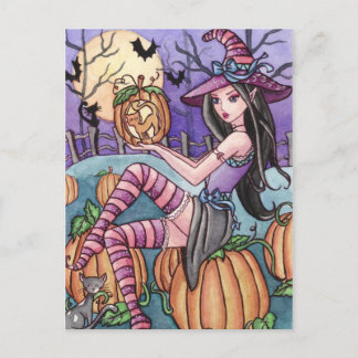 Leah - Pumpkin Hexenkarte Postkarte