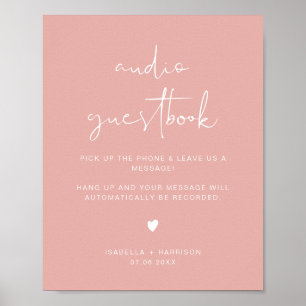 LEAH Vibranel Pastel Audio Gästebuch Wedding Sign