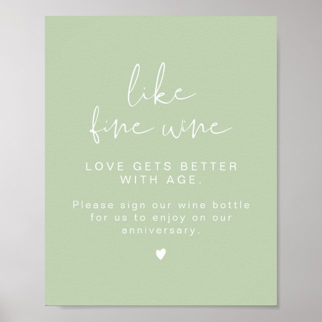 LEAH Vibranel Pastel Wine Wedding Gästebuchssign Poster (Vorne)