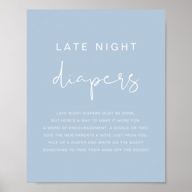 LEAH Vibranly Pastel Blue Late Night Diapers Game Poster (Vorne)