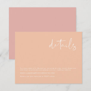 LEAH Vibranly Pastel Colored Wedding Details Card Einladung