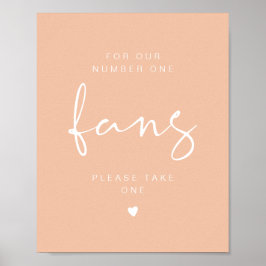 LEAH Vibrannte Pastel Bitte nehmen Sie ein Fan Wed Poster