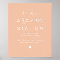 LEAH Vibrannte Pastel Orange Niedlich Ice Cream St