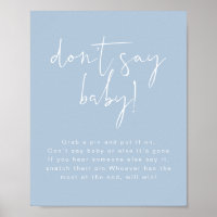 LEAH Vibrant Pastel Dusty Blue Say Baby Sign nicht