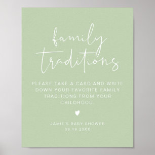 LEAH Vibrant Pastel Family Traditionen Kinderdusch Poster