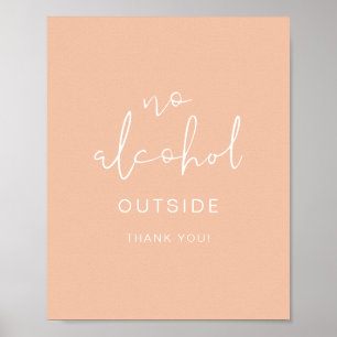 LEAH Vibrant Pastel Orange Kein Alkohol Außenberei Poster