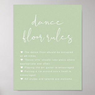 LEAH Vibrant Pastel Wedding Dance Floor Regeln Unt Poster
