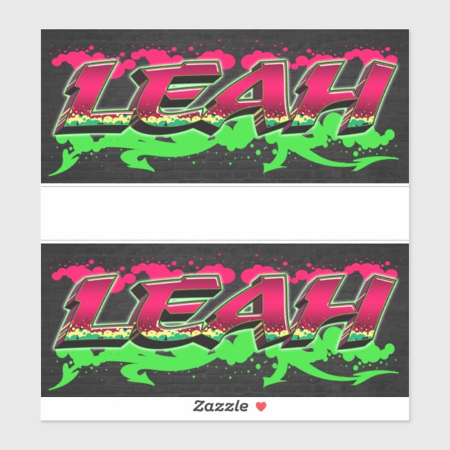 Leah Vorname Name Graffiti Aufkleber Sticker (Blatt)