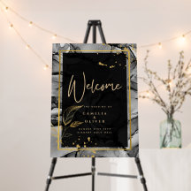 LeahG® Black Gold Alkohol Tinte Wedding INVITE