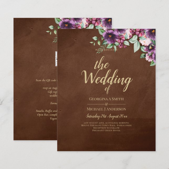 LeahG Brown Berry Plum Lila Wedding Herbst (Vorne/Hinten)