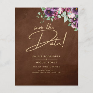 LeahG Brown Berry Plum Lila Wedding Herbst Flyer