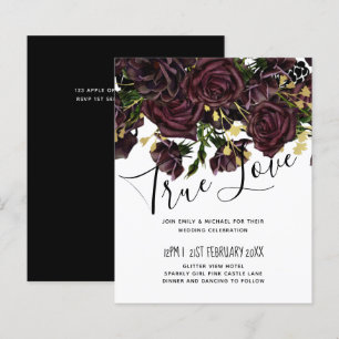LeahG Budget Dunkle Pflaumenrosen Hochzeit