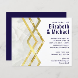 LeahG Budget Navy Gold Art Deco Wedding