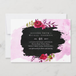 LeahG Budget Pink Rose Black Modern Wedding