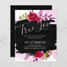 LeahG Budget Pink Rose Black Modern Wedding