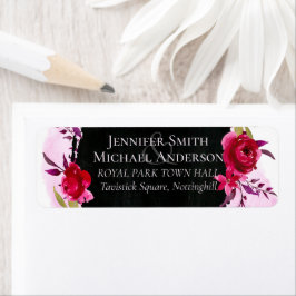 LeahG Budget Pink Rose Black Modern Wedding